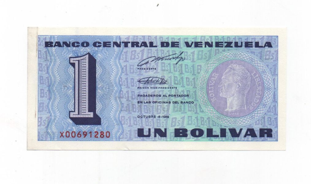 VENEZUELA DEL AÑO 1989 DE 1 BOLIVAR